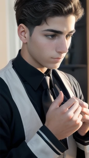 Young Men Ashkenazi focus in face
