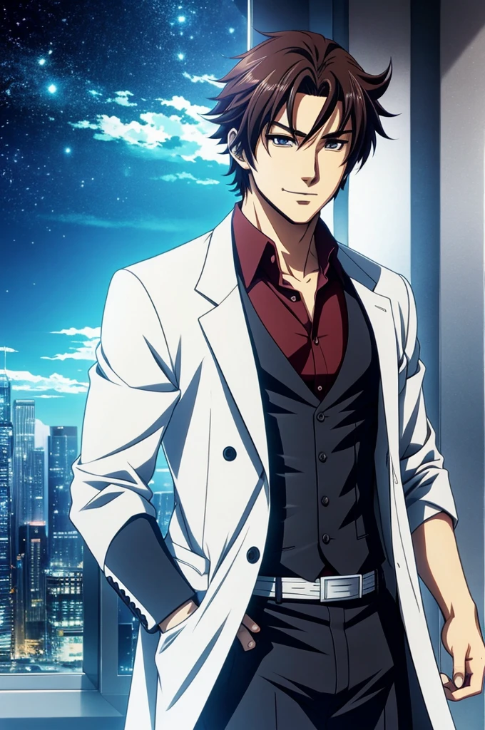 A handsome man anime character with an air of mystery