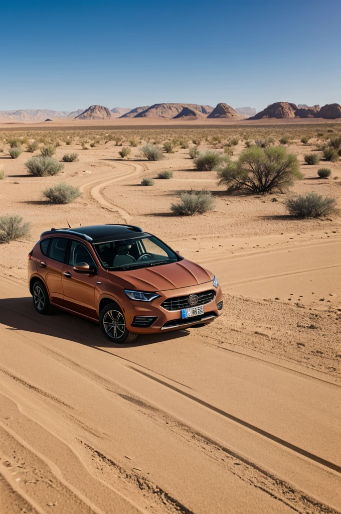 Car in the desert 