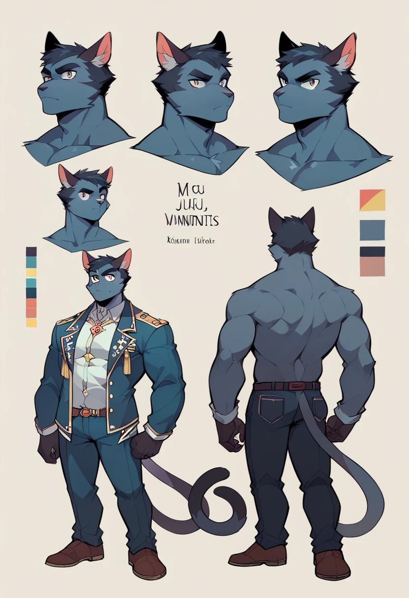 cover page, highres, top quality, best quality, paid reward available, unparalleled masterpiece, perfect artwork, absurdres, High-quality illustrations(style of final fantasy)(concept art, character sheet)perfect anatomy(handsome boy, kemono)(furry anthro),