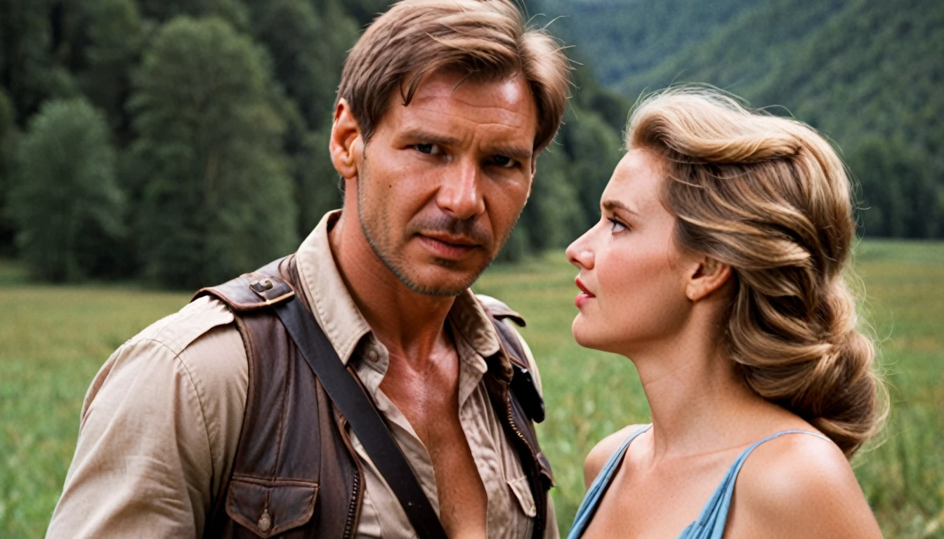 Movie poster of Indiana Jones and ((Elsa Schneider)) the Austrian Officer