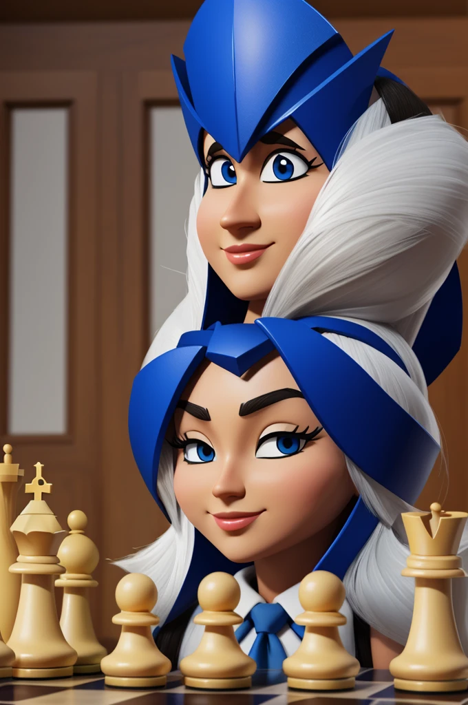 Create an animated character inspired by chess 
