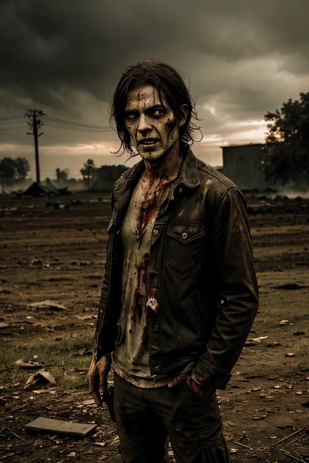 Zombie apocalypse in earth