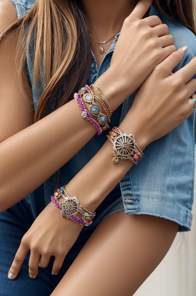 Dame varios modelos de pulseras hechos de hilo q digan 20♾️60