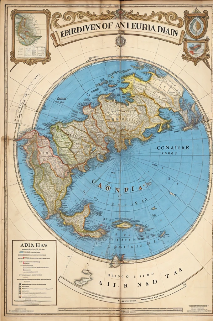 Advent of European map in India in English language 