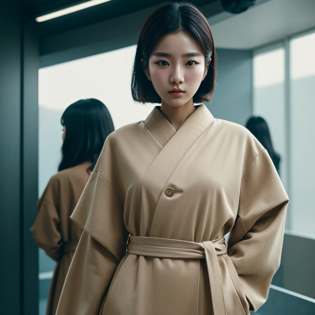 (Cinematic aesthetics:1.4) Beautiful Korean Fashion，Japanese，Beauty，Image quality so good you can see the pores，8K，
