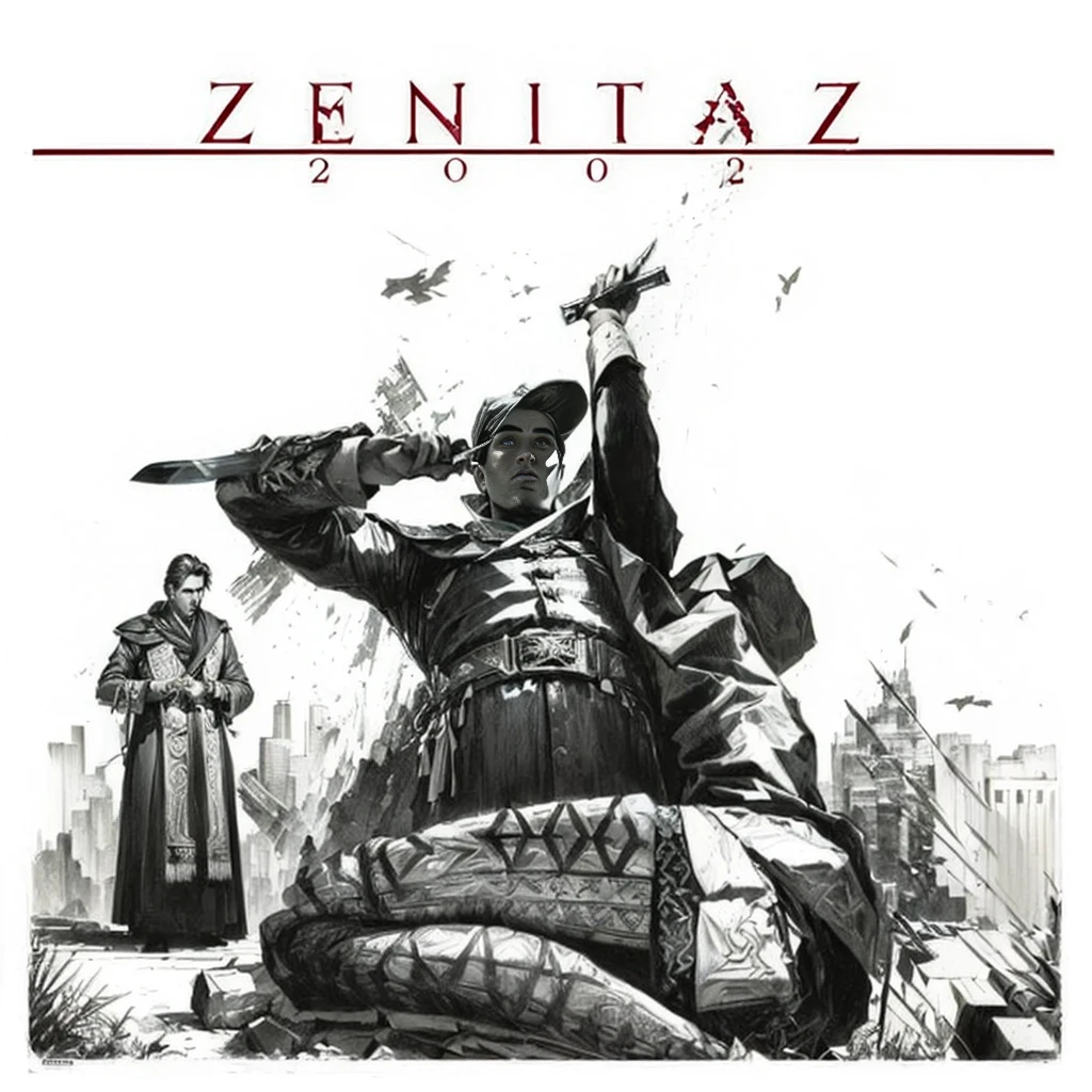 a drawing of a man holding a knife in his hand, zenith perspective, zine cover, by Francisco Zúñiga, by Jenő Gyárfás, album cover, zenith view, zenithal view, cover illustration, 2 0 0 0 s cover art, by Julio González, by Carlos Enríquez Gómez