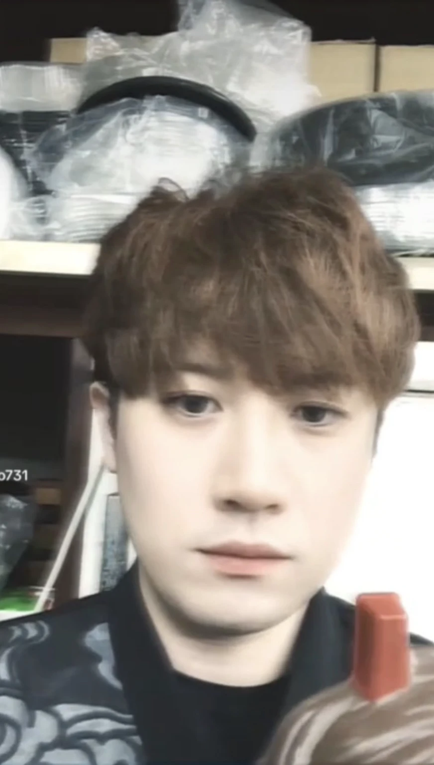 there is a young man holding a toy horse in his hands, giga chad crying, accurate jimin face, he has a devastated expression, he has an elongated head shape, wan adorable korean face, jimin\'s right eyelid swollen, ginko showing a new mushi, clear cute face, serious sad look in his eyes, kanliu666 sushi