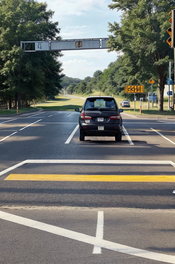 Road crossing drawing easy
