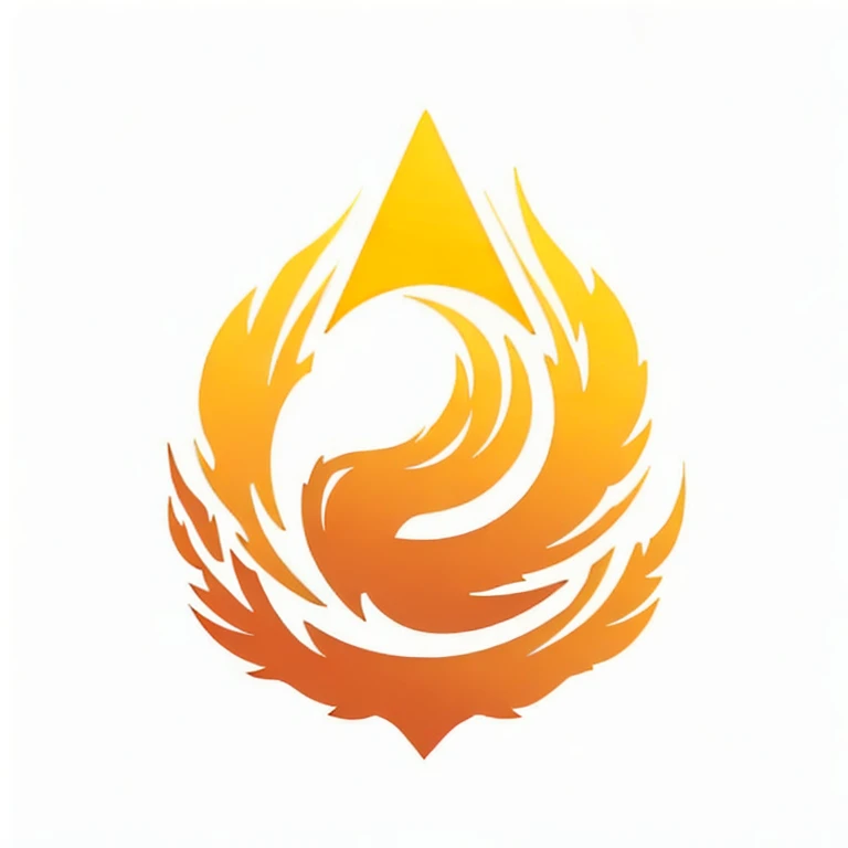 a logo using the an explosion, very simple for a fire faction in an RPG world, fire emblem, just orange color, mighty, concentrated, bold, wil, Symmetrical, chic, high qualiy, com fundo branco