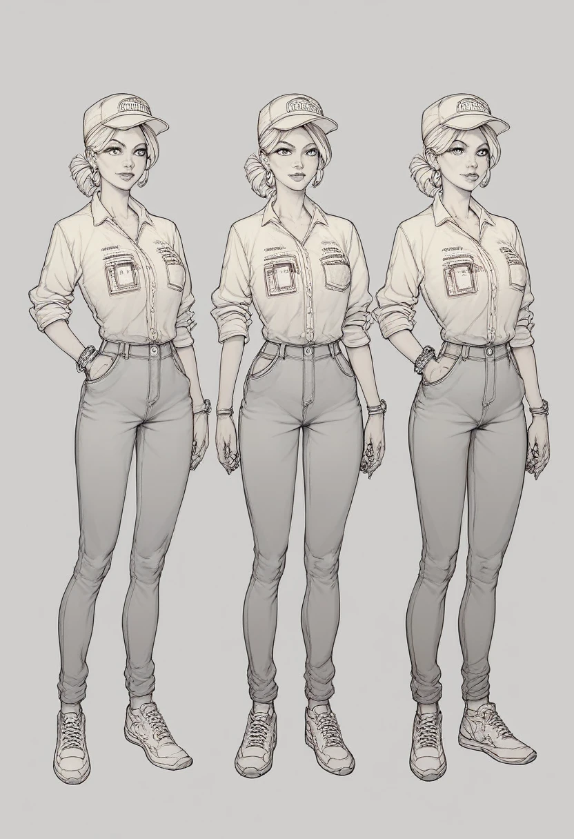 blueprint of a lineart girl, multiple perspectives, schematics, labels, full body, lineart, sharp lines, crisp,