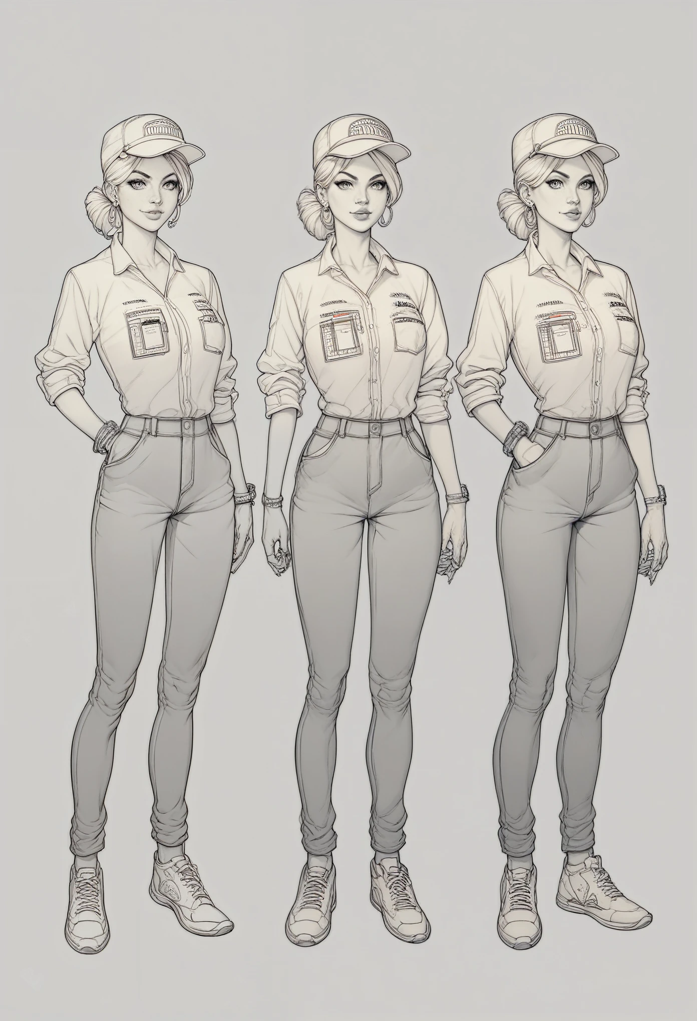 blueprint of a lineart girl, multiple perspectives, schematics, labels, full body, lineart, sharp lines, crisp,