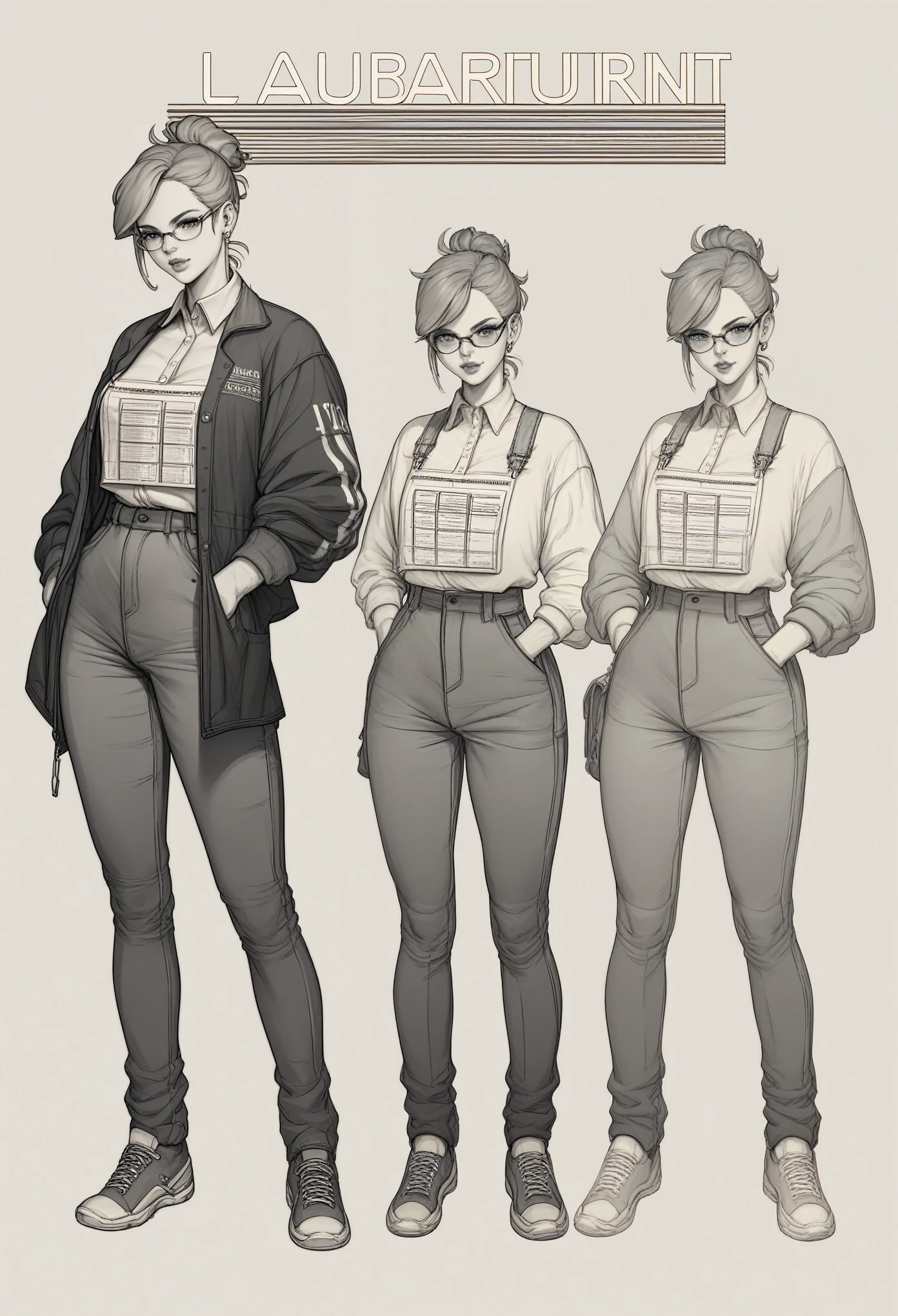 blueprint of a lineart girl, multiple perspectives, schematics, labels, full body, lineart, sharp lines, crisp,