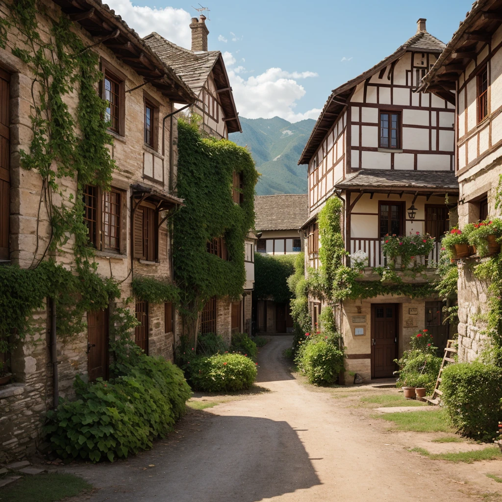 Create a old village image
