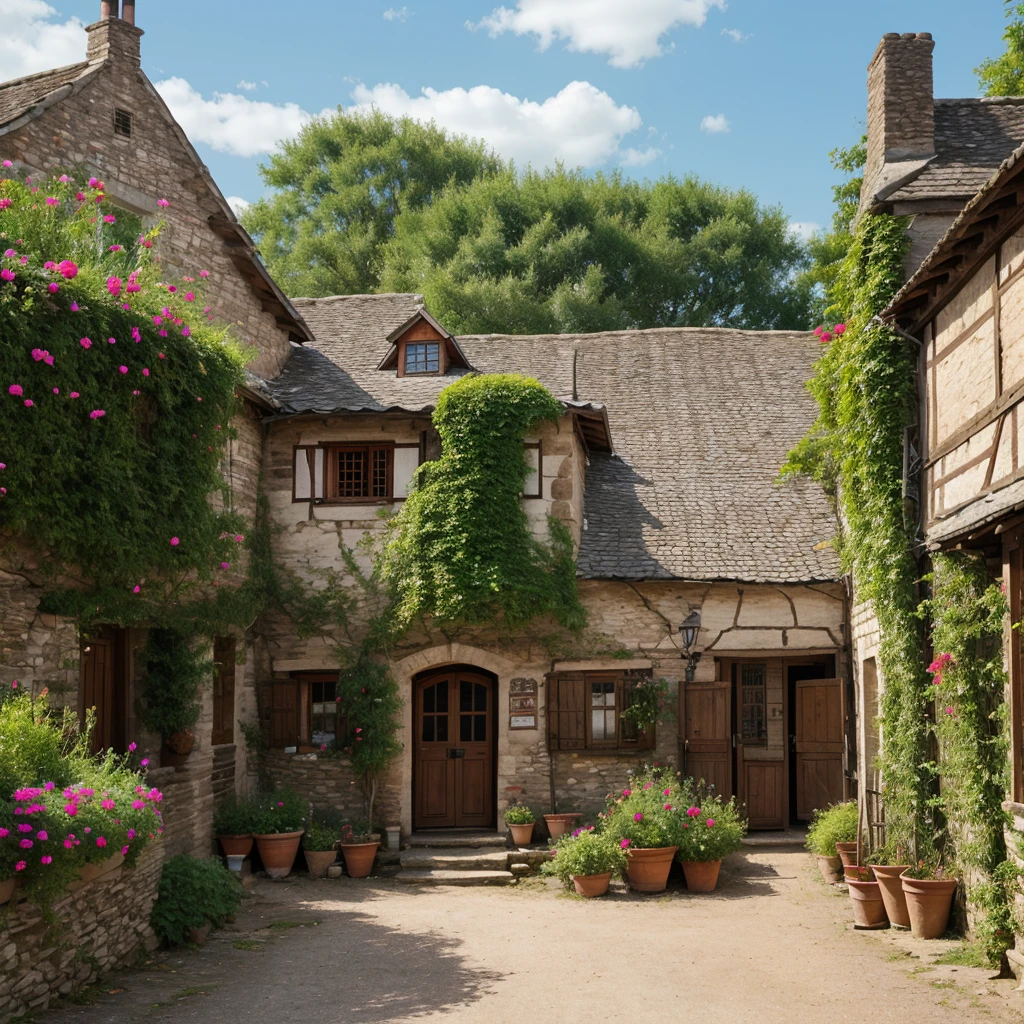 Create a old village image