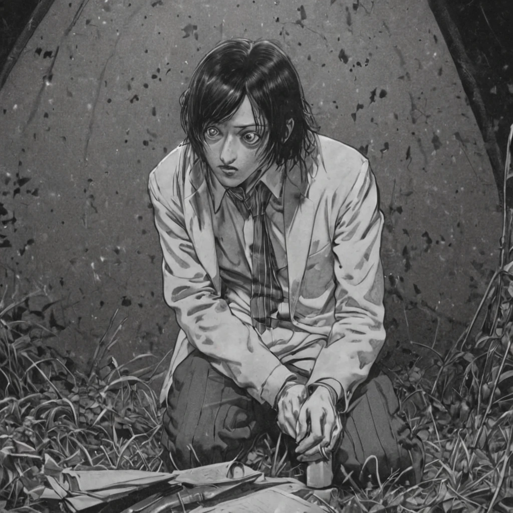 controlling a rocket (anime), bizarre scenario, This is Junji, Yusuke Murata, black and white, 8K, anime, horror