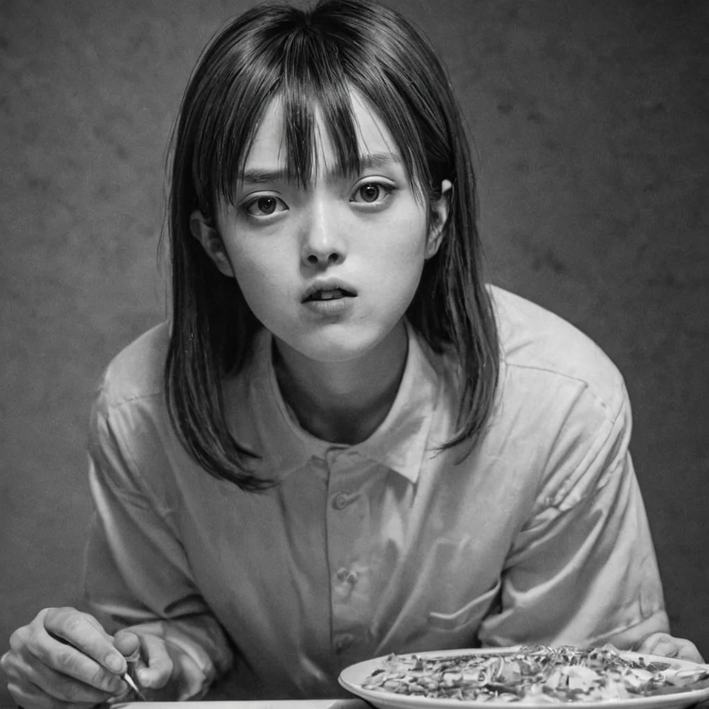 controlling a rocket (anime), bizarre scenario, This is Junji, Yusuke Murata, black and white, 8K, anime, horror