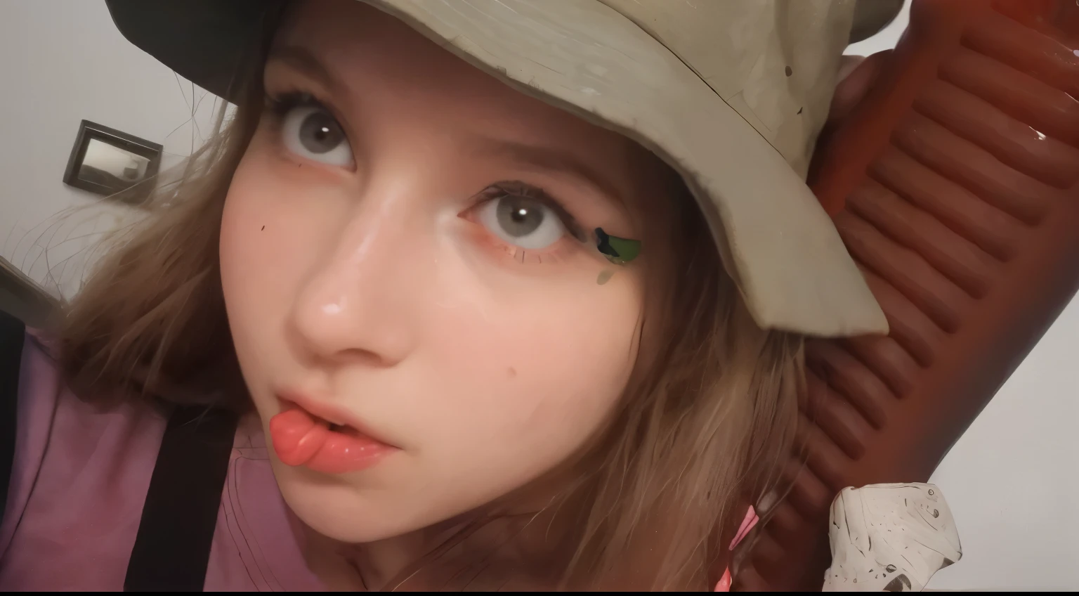 The girl in the photo above, giving oral sex to a big penis