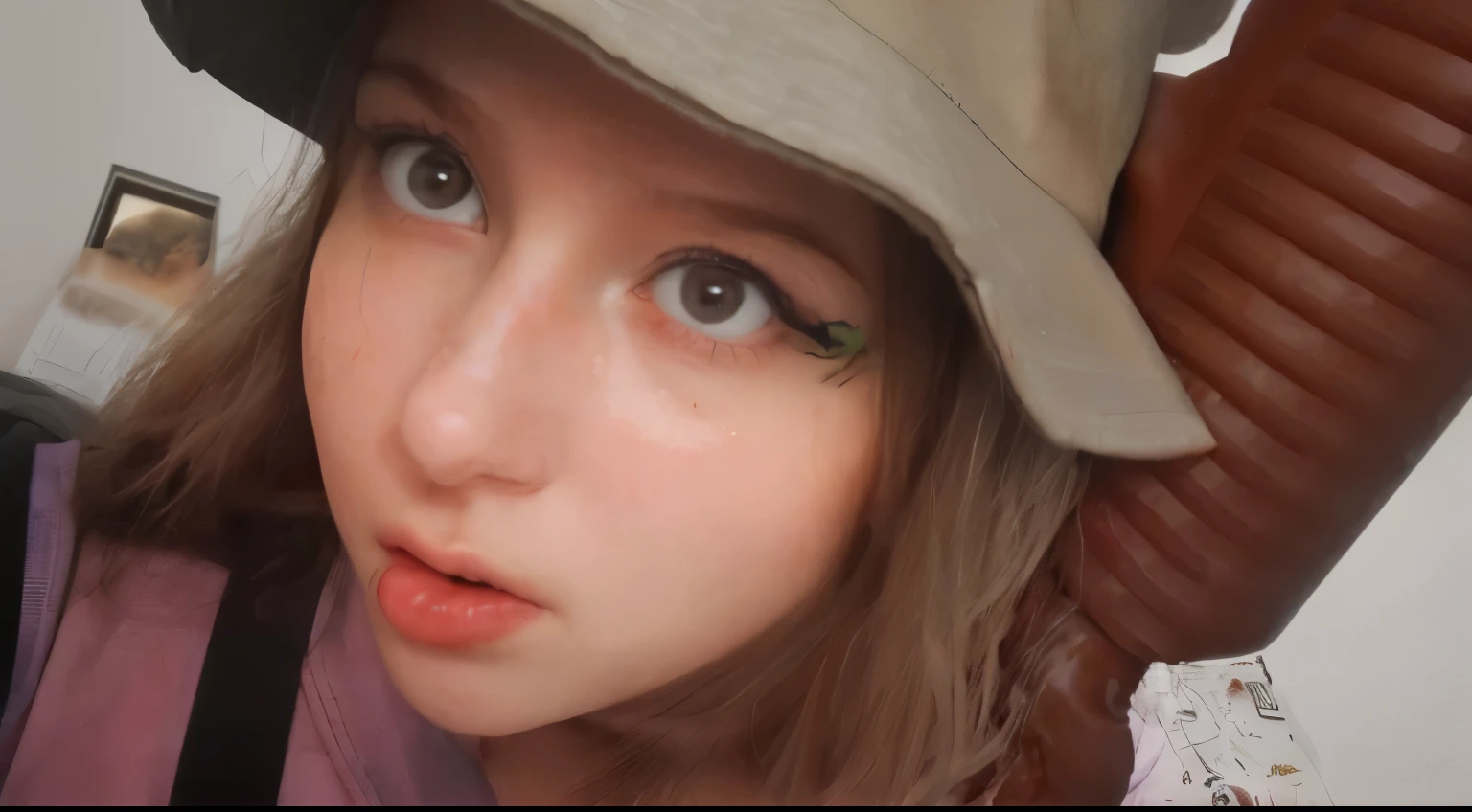 The girl in the photo above, giving oral sex to a big penis