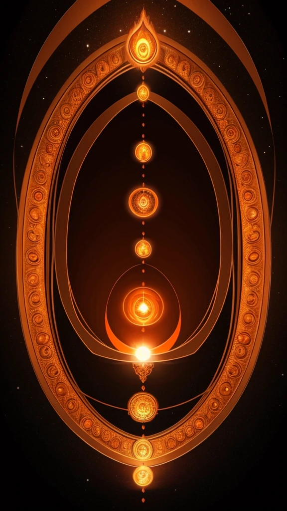 sacral chakra, large glowing spiritual sphere sacral chakra, (chakra icon in center of image),, 2nd chakra orb