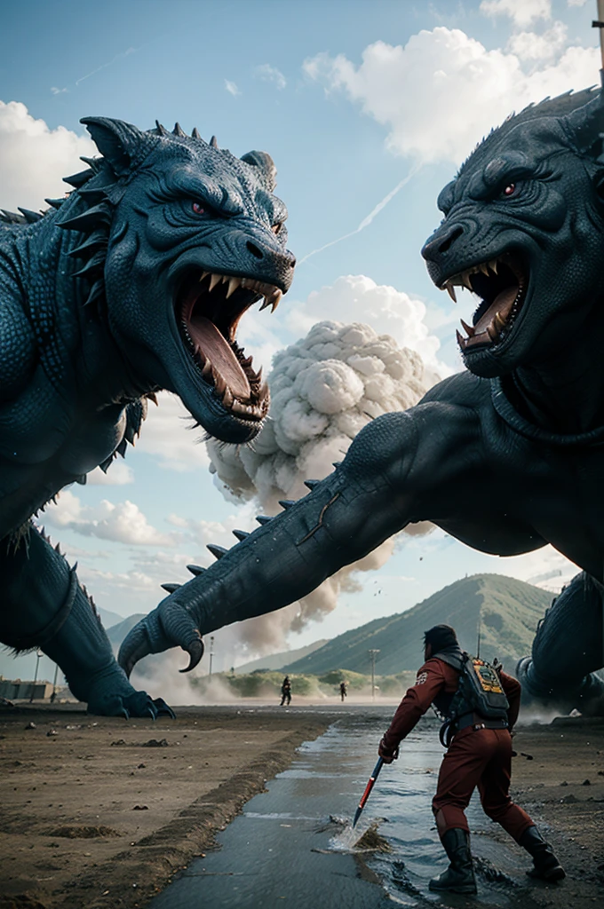 A Yeager, Kaiju, Fighting each other