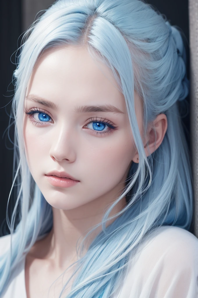Beautiful man blue eyes white skin