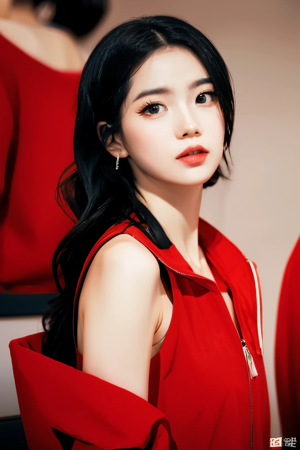 Movie photo of beautiful Korean fashion model Bokeh Train