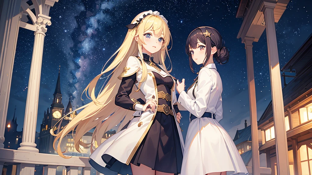 Different world，Starry Sky，magic，Two girls