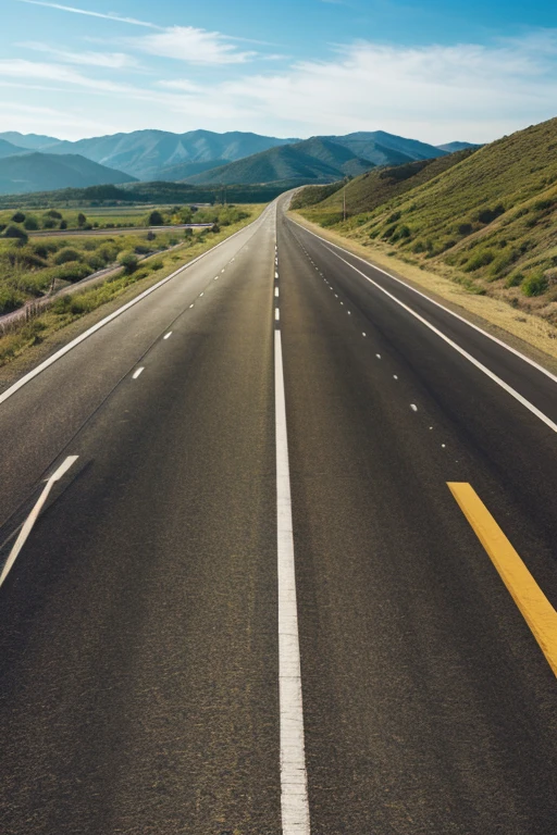 Realistic image of an highway on a sunny day