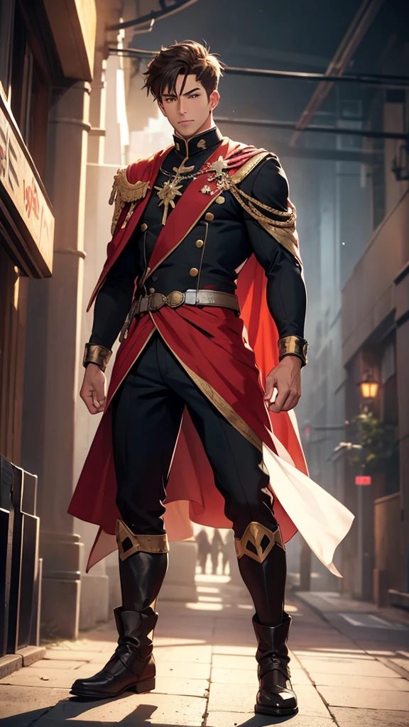 A man in hero outfit full body