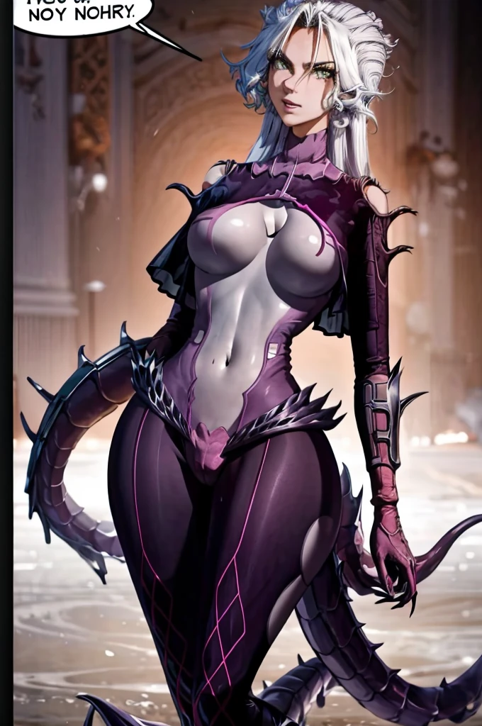 Isabella part\(My Wife is a Demon Queen\), very tight clothing, naked, very big breasts