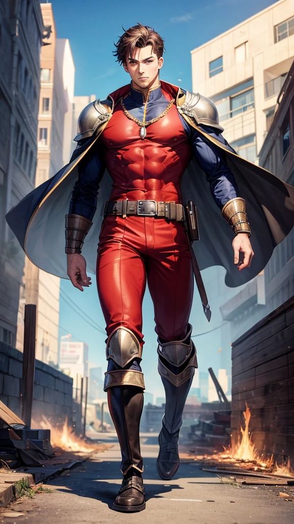A man in hero outfit full body