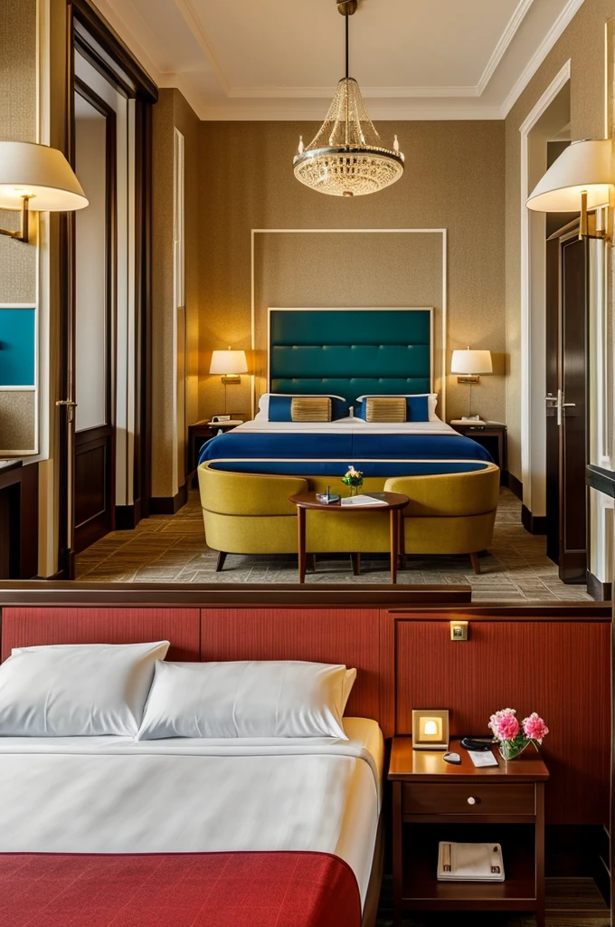 A great hotel in the tourist sector, striking, modern infrastructure and design, old money colors and very elegant