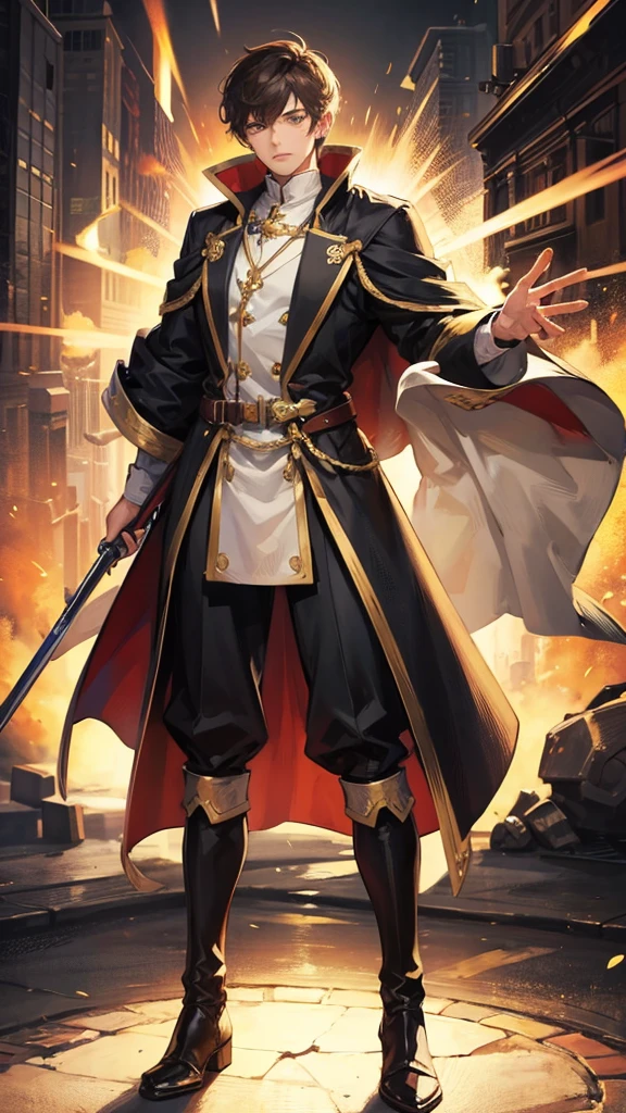 A man in hero outfit full body