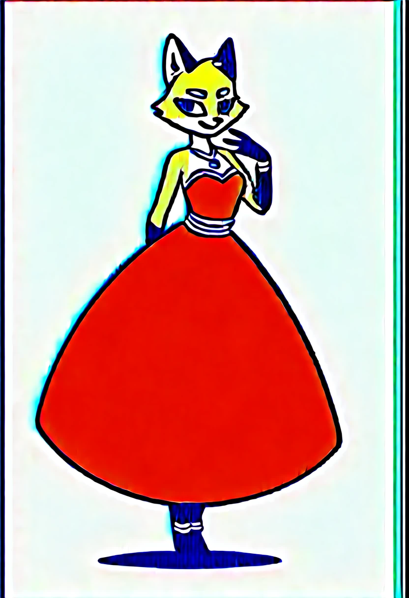 top quality, ancient Chinese beauty, absurdres, perfect anatomy, beast woman, solo focus, furry anthro, Furry body, fox facial features, fox body features, fox's muzzle, very detailed body fur, full body, chibi(dancing pose)gorgeous dress embroidered with intricate embroidery, bare shoulders, open neck, necklaces, bracelets, anklets, metal chain tassels around the waist,