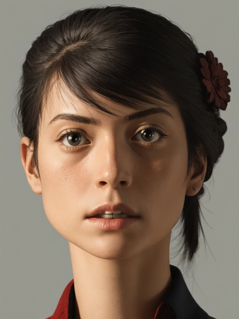 (head of&#39;artwork), (extremely complex:1.3), (realistic), portrait d'une jeune fille, the most beautiful in the world, joue au foot, metallic reflections, En plein air, intense sun, ;a beautiful detailed woman, sharpness, spectacular, prime, Cinematic lighting