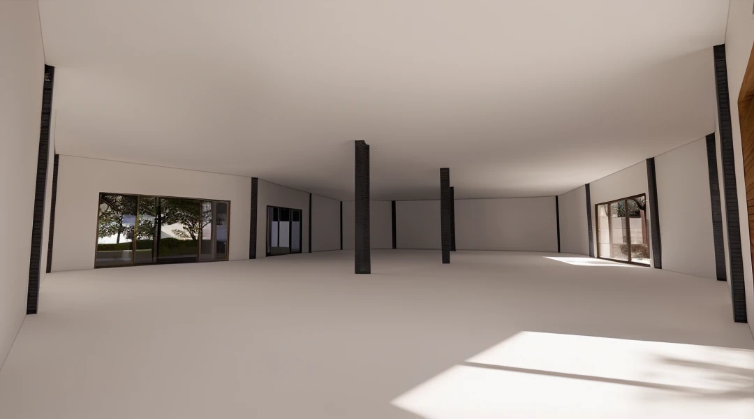 there is a room with a lot of windows and parquet floor, offfice room, lumion render, path tracing render, rendered in unreal engine 6, highly photographic render, fully detailed render, physical based render, finalrender, rendered in unreal engine, vue 3d render, rendered in the unreal engine, vue render, semi - realistic render, ground-level view