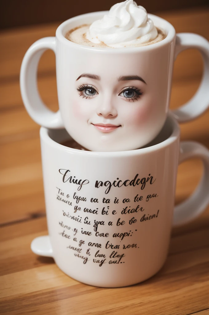 Mug with personalized face written treats from Bebêdelu 