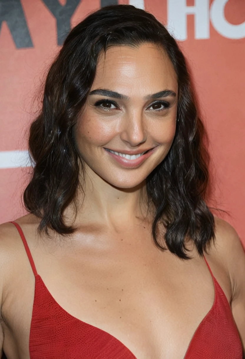 (( high quality  Erotic  Magazine cover photograph  (GalGadot  , erotic event photograph , celebrity , woman, hollywood actress, smiling , dark lighting   )) random erotic photograph , shiny sily hairstyle , redish hair, colorful outdoor event, buttery skin:1.6, she is wearing a sweaty, tight  tshirt , random move ,seductive, tired woman , fit muscular woman  ( depth of field, insanely detailed skin texture,  detailed face, hyper detailed features , )