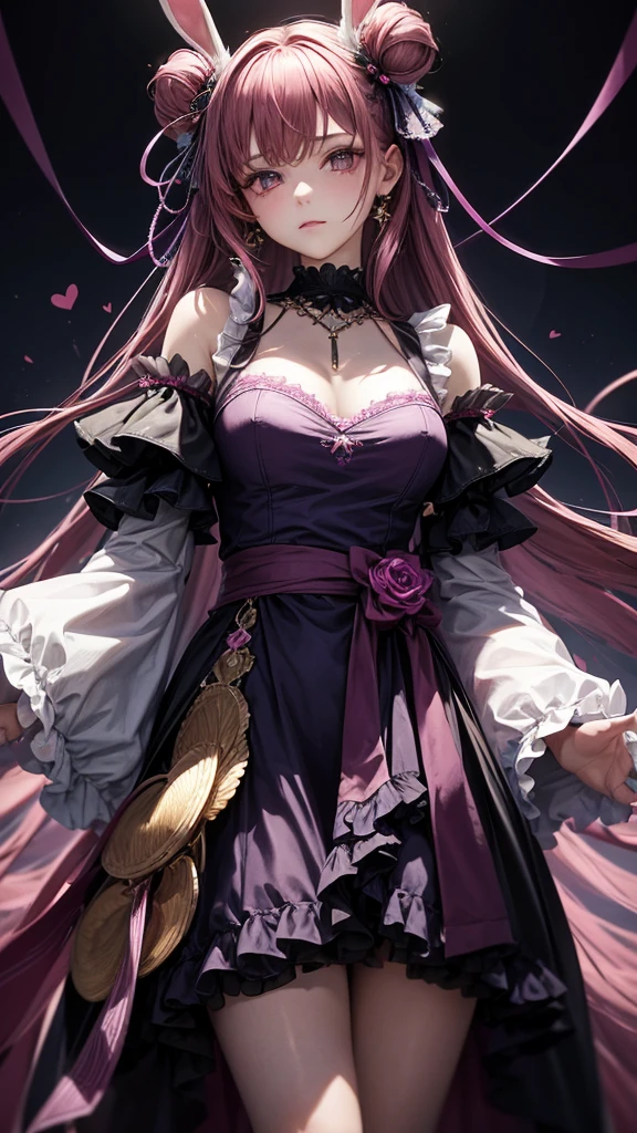 Ai was a beautiful and very thin girl, with eyes in gradient tones from purple to pink and a six-pointed star in each of her eyes. She is shown to have brownish-red hair on the cover of the first chapter, but is shown to have a more purplish-blue hair color on the cover of the volume. Her idol outfit was adorned with a pink aesthetic in varying degrees of lighter and darker tones. The design of the outfit has an overall frilly look. A black sash is located at her waist, and other miscellaneous accessories are present throughout the design: three blue stars on her chest, a heart-shaped necklace around her neck, and a bunny hairpin accented by two golden stars and a pink ribbon.