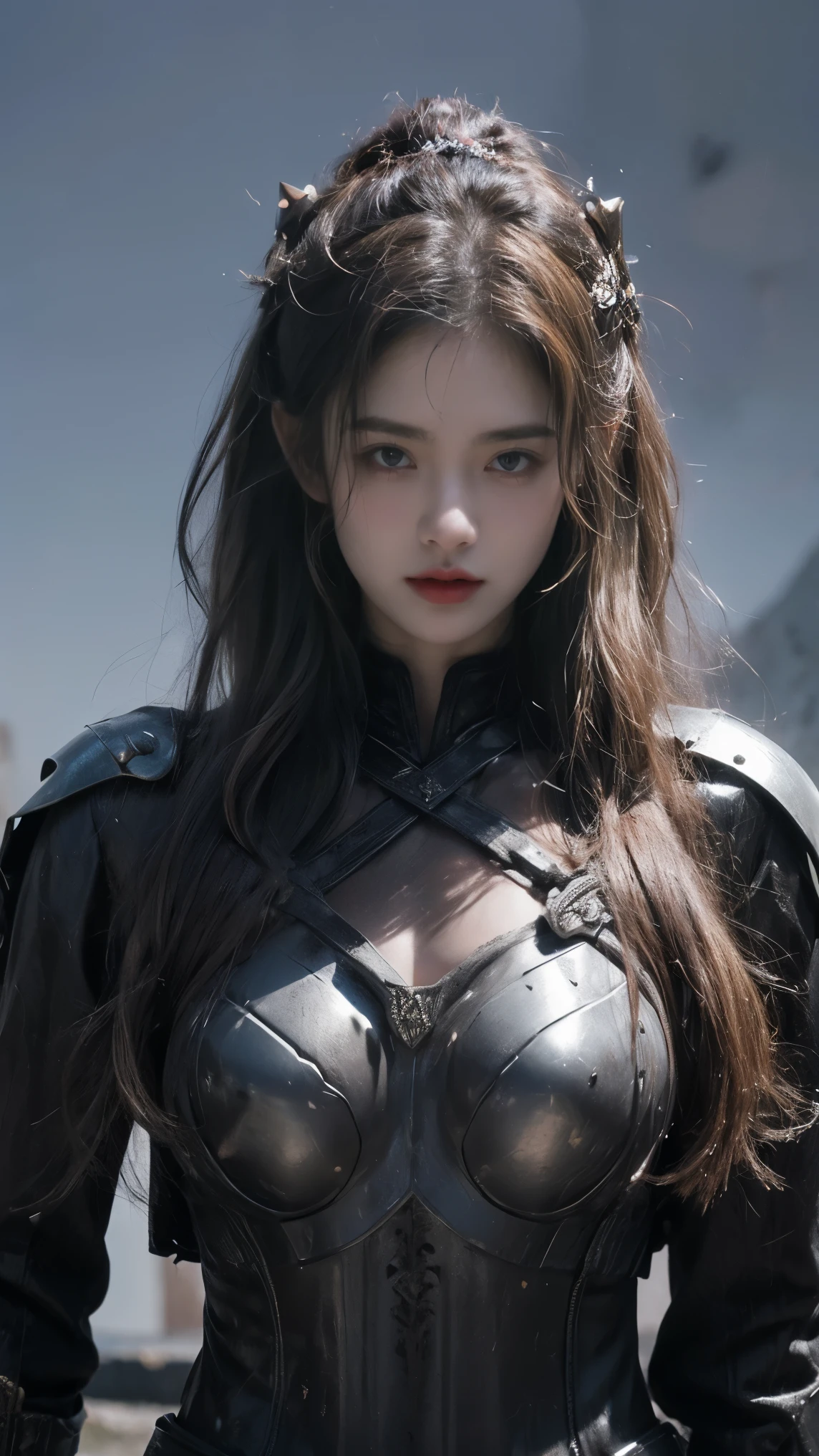 21yo girl,(wearing iron suit),(viking suit),(wearing viking suit),(sword),(knight),(sword on the back),(swordgirl), (holding sword on the back), (swordman),natural big breast, plump body,single sidelock hairpin blush modern cinematic lighting,ray tracing,drop shadow wide shot UHD,textured skin,high details,best quality 4K
