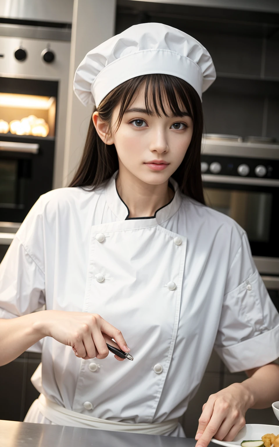 (8k, chef-d&#39;œuvre, Photo brute, meilleure qualité, détail:1.3), (fond de forêt ultra réaliste, paysage:1.5), profondeur de champ, lumière cinématographique, (visage ultra réaliste), (1 photo de 1 fille solo Airim Jones:1.6), 1fille, (Belle et élégante fille russe), (fille mince ), (visage européen:1.3), (corps complet et parfait:1.6), (photo de tout le corps, y compris les chaussures:1.6), (vue frontale parfaite:1.5), (Petit collier, clavicule:1.1), ( [frange|very long black cheveux] cheveux:1.5), (ultra détailed skin:1.4), (pantalon de jogging bloc:1.6), (pose de course parfaite:1.5), (longues jambes parfaites:1.4), (pantalon de jogging noir taille basse:1.5), (pantalon de jogging taille basse:1.5), (chaussures parfaites:1.5), (pieds parfaits:1.5), (Grand décolleté:1.5), nombril nu, pose de course (seins et mamelons ronds parfaits:1.4), (Gros seins:1.4), haut court serré