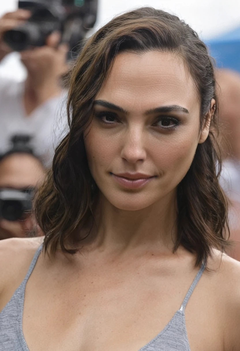  (( high quality random Erotic celebrity  shot ))  , 40yo woman ( GalGadot, Photorealistic , lora, emmawatson ,random expression , random move  , woman, actress , realistic babe )  ,tight sweaty  tshirt ,  extremely realistic skin texture , extremely erotic , tall woman, fit fleshy figure ,  tired woman, shiny sweaty skin , holiday vacation side public   area , woman, hollywood actress,  erotic angle (  depth of field, detailed face  insanely detailed skin texture, hyper detailed features )