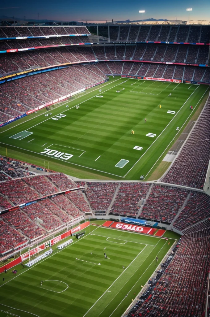 A football stadium
