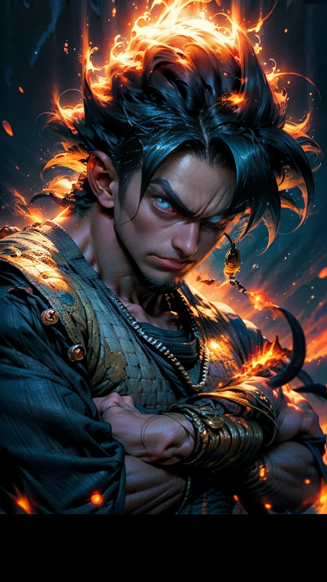 a close up of a person with a very large body and a very big body, ultra instinct, an epic anime of a energy man, 4 k manga wallpaper, super saiyan blue, anime wallaper, 4k anime wallpaper, anime wallpaper 4k, anime wallpaper 4 k, character dragonball, highly detailed portrait of goku, human goku, super saiyan goku
