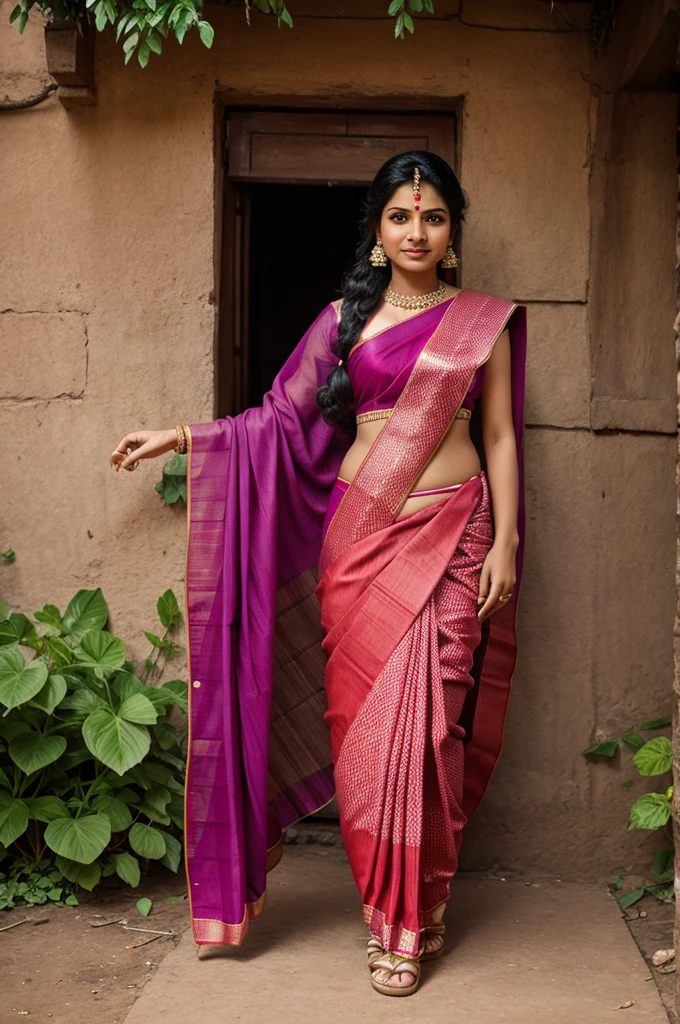 marathi saree wearing women