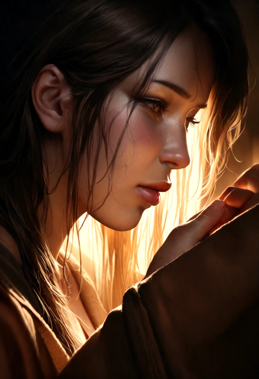 a romantic intimate sensual loving portrait of two beautiful women embracing, soft skin, tender expression, deep eye contact, intimate poses, NSFW, (best quality,4k,8k,highres,masterpiece:1.2),ultra-detailed,(realistic,photorealistic,photo-realistic:1.37),studio lighting,extremely detailed facial features,extremely detailed skin,intricate details,chiaroscuro lighting,warm color palette,dramatic lighting,moody atmosphere,cinematic composition,emotional depth,intimate connection