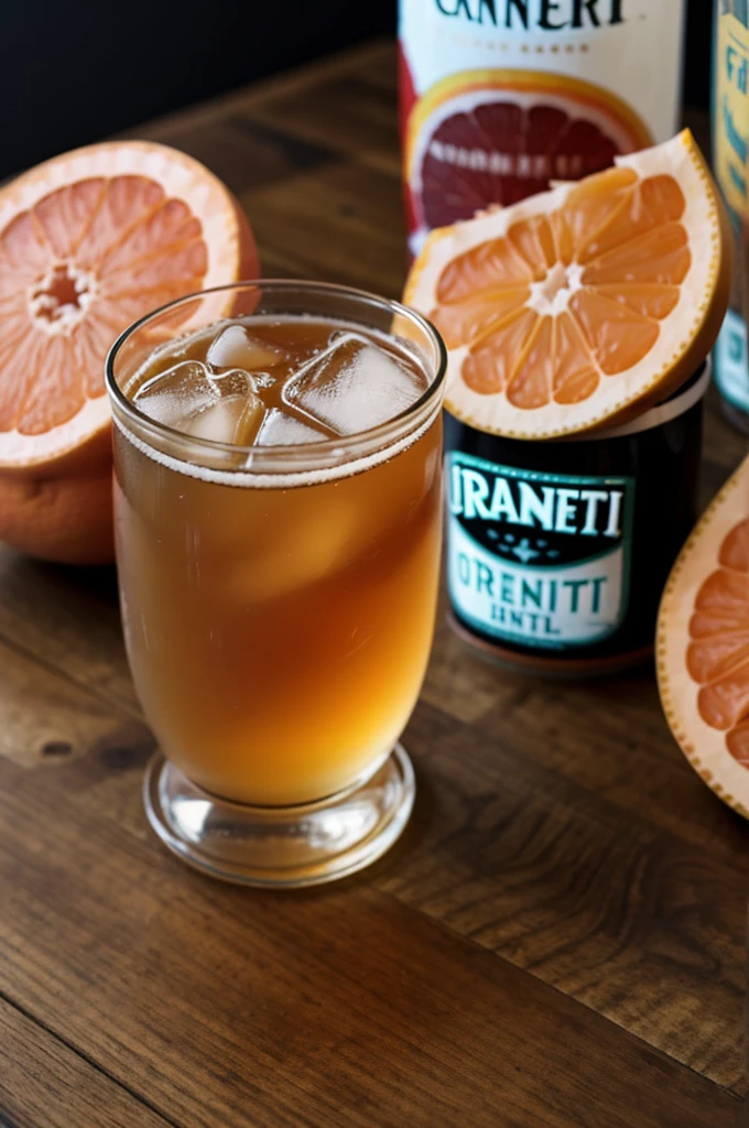 Can of fernet with grapefruit