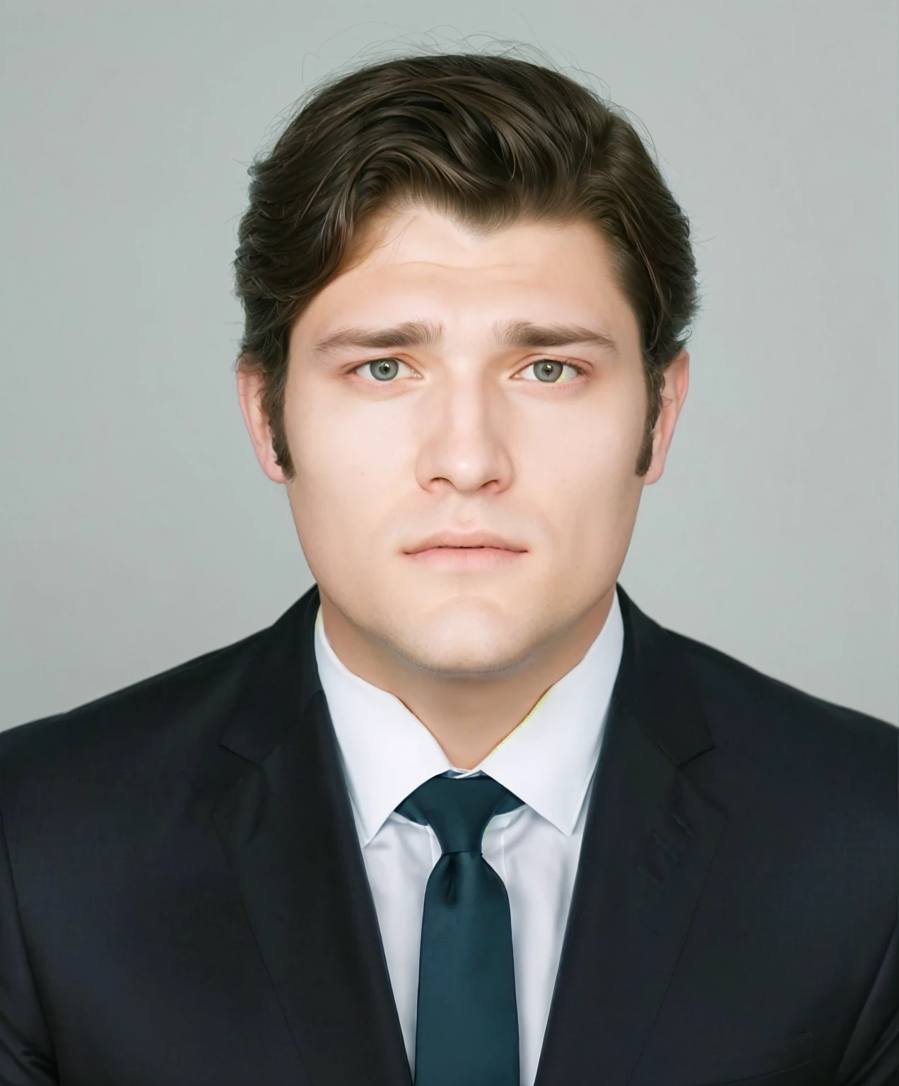 There is a man in a suit and tie looking at the camera, Promotional portrait, Alex Kanievski, Maxim Shirkov, head portrait, daniil kudriavtsev, Realistic portrait photo, Josh Grover, headshotgraph, raphael personnaz, headshot, Danila Tkachenko, character head portrait, Benjamin&#39;s grandson