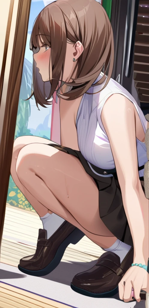 Misaka Mikoto、Best image quality、High resolution、masterpiece、super high quality、Spread your legs wide、Showing her 、Big 、Spread your legs、yellow lace bra、very big ass、M-shaped legs、Maid appearance、Cowboy Shot、Low - Angle、Blushing、4K quality、No clothes、Big Ass、Zoom in on the lower body、wearing black knee socks、Pubic hair growing、My crotch is wet with love juice、Shooting from below、smug face、Large Breastouth wide open、Eyes are hearts、Lying in bed、W piece、Nipple torture